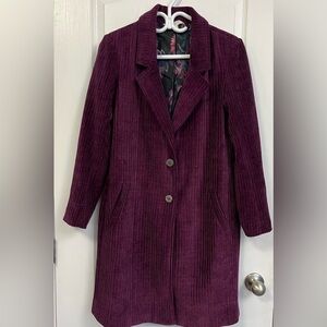 Cleo Women's Rich Purple Corduroy Blazer Size Small